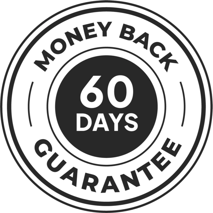 60-day money-back guarantee badge shown in supplied reference