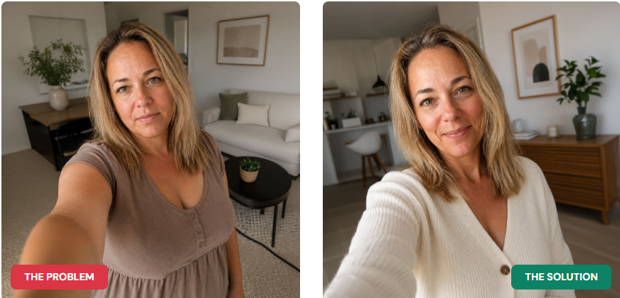 Lifestyle comparison image provided as a design reference